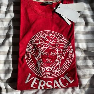 VERSACE RED SHIRT